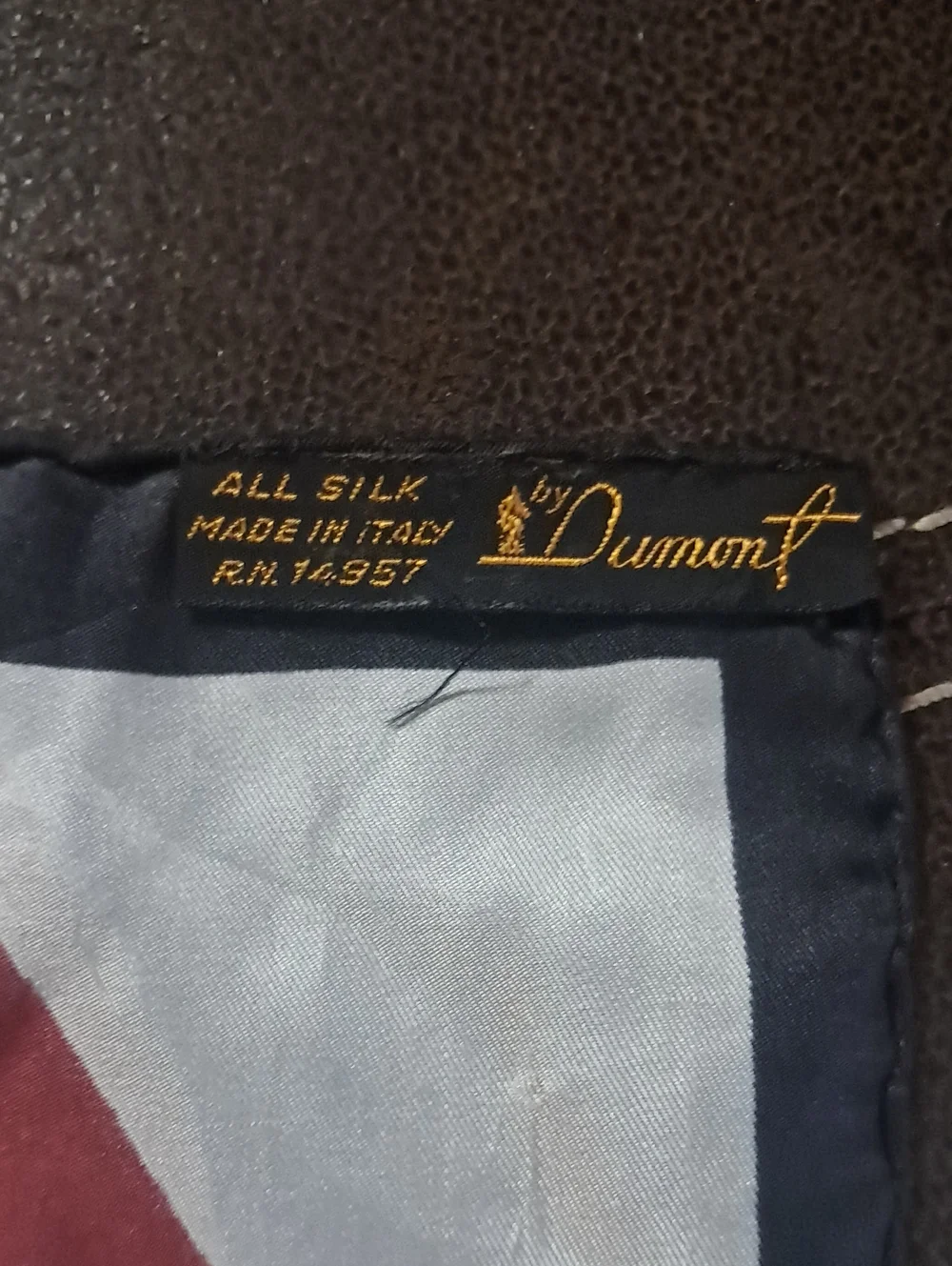 Vintage Dumont Colorblock Diamond Silk Scarf Multicolor Pocket Square Scarf
